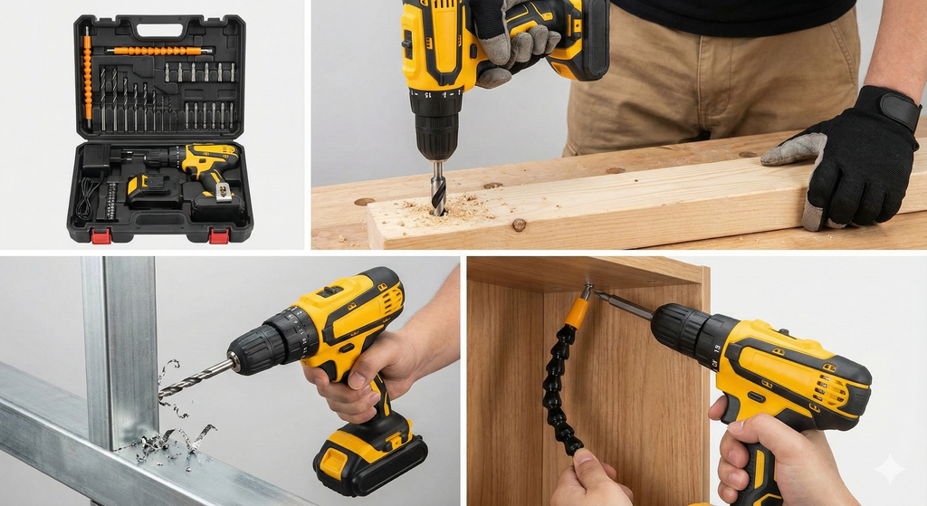 Ultimate 21V Cordless Drill Kit (29 Pcs) – Dual Lithium Battery Power