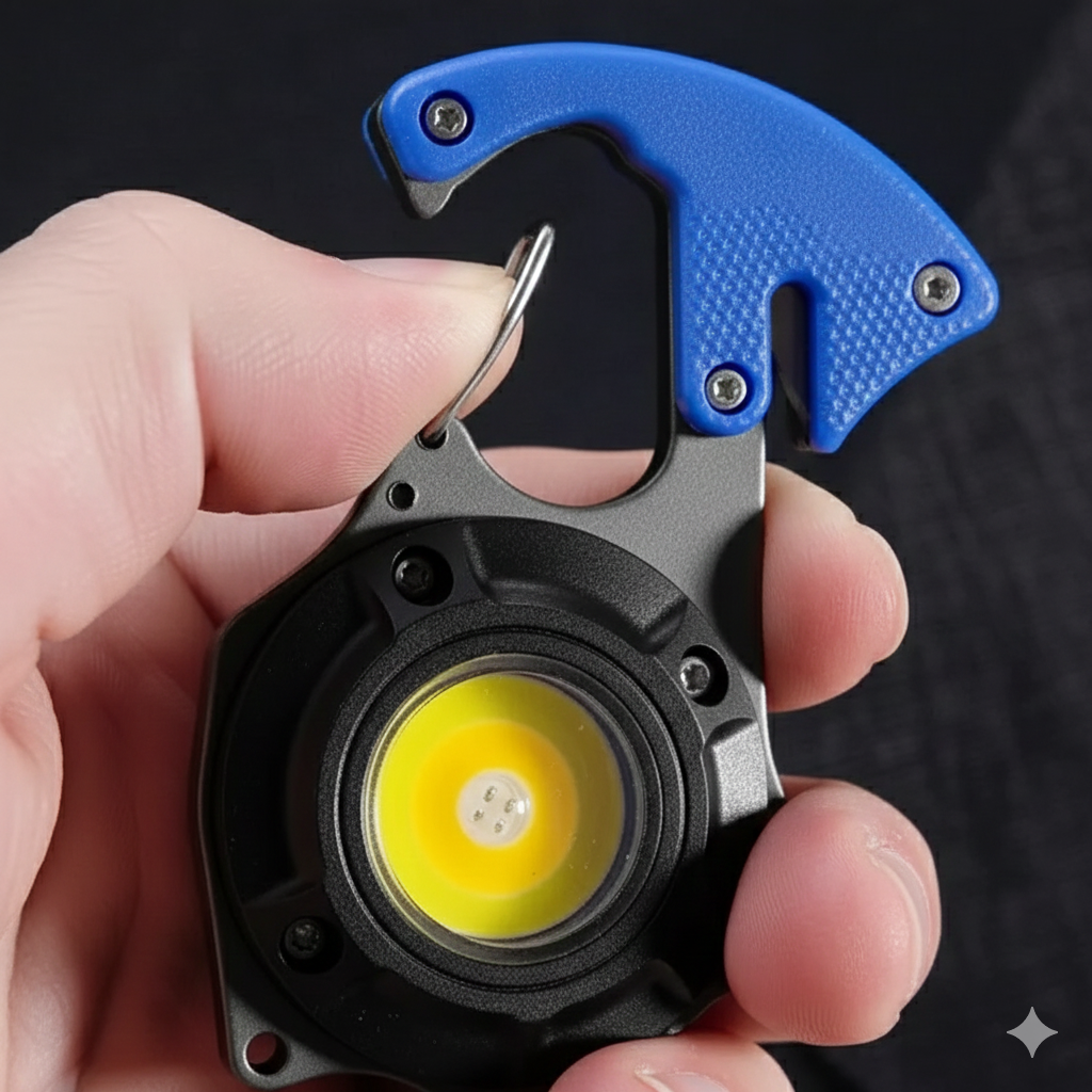 10-in-1 Tactical Keychain Flashlight & Survival Tool