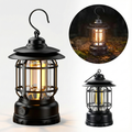 Retro-Style LED Camping Lantern – Type-C Rechargeable & Dimmable