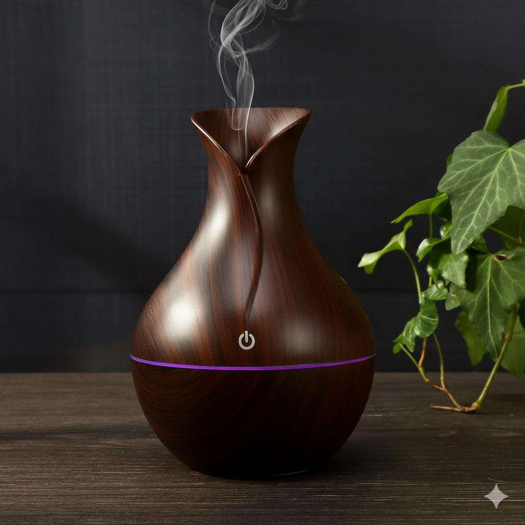 Zen-Mist Wooden Aromatherapy Diffuser & Humidifier