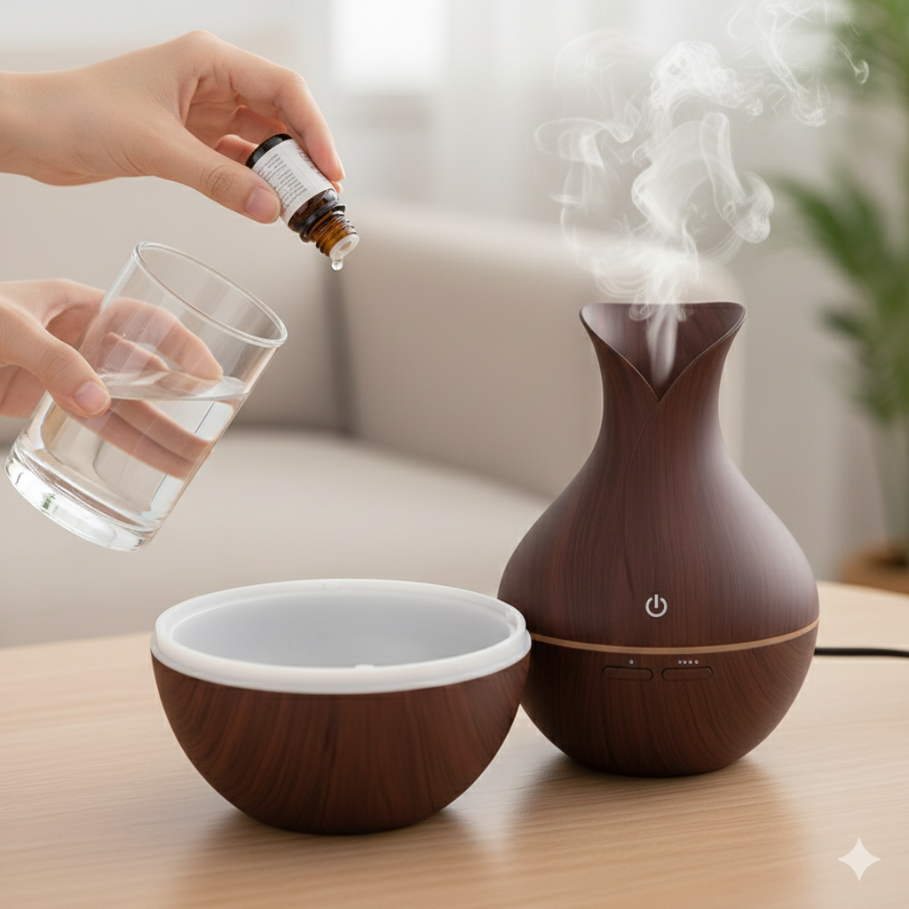 Zen-Mist Wooden Aromatherapy Diffuser & Humidifier