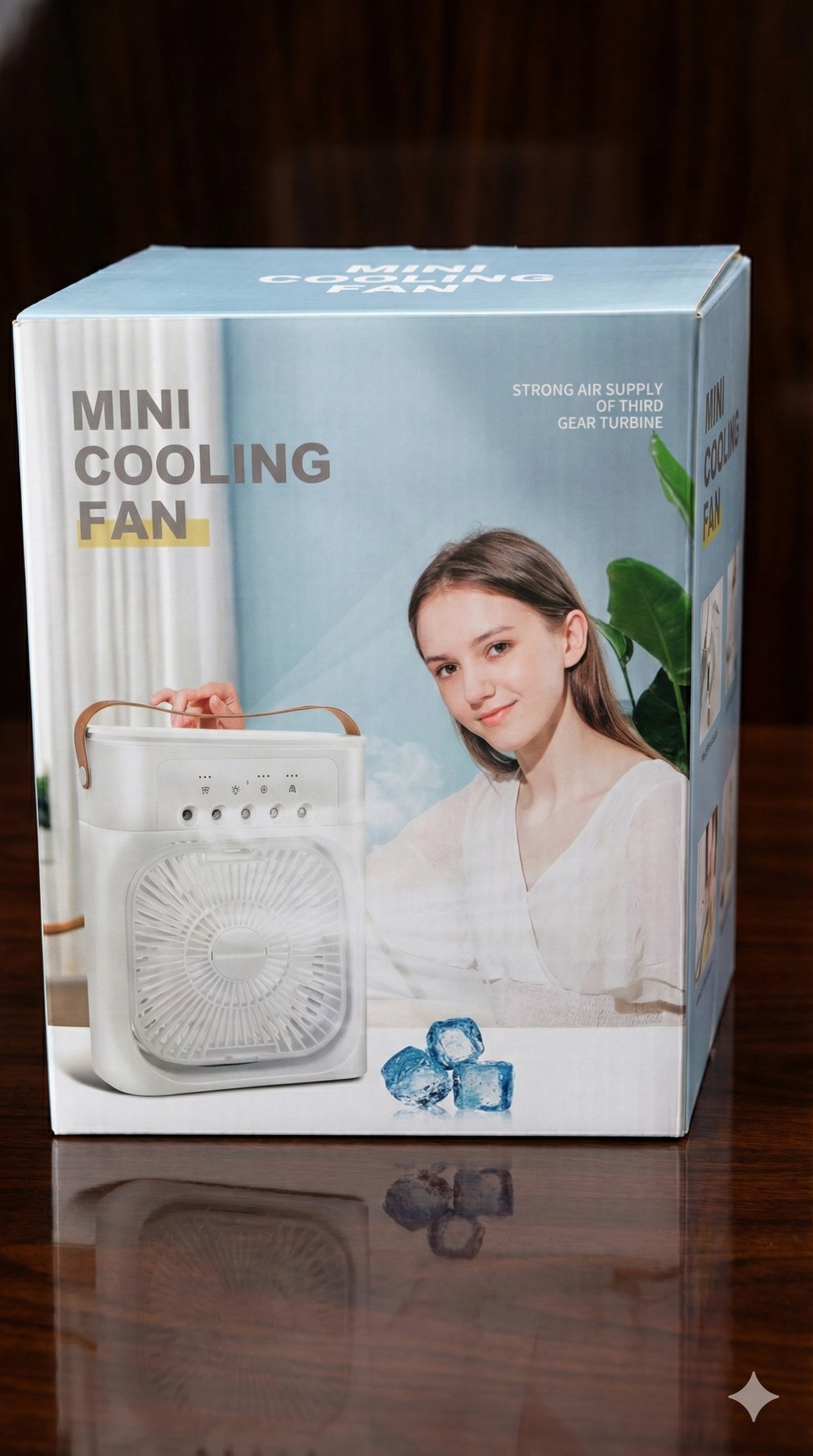 Portable Personal Air Cooler Fan – USB Powered Desk AC with 7-Color LED Night Light, Adjustable Airflow & Ice Tank for Home, Office & Travel