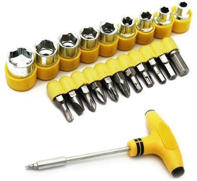 Ultimate 24-Piece T-Handle Ratchet Driver & Socket Set