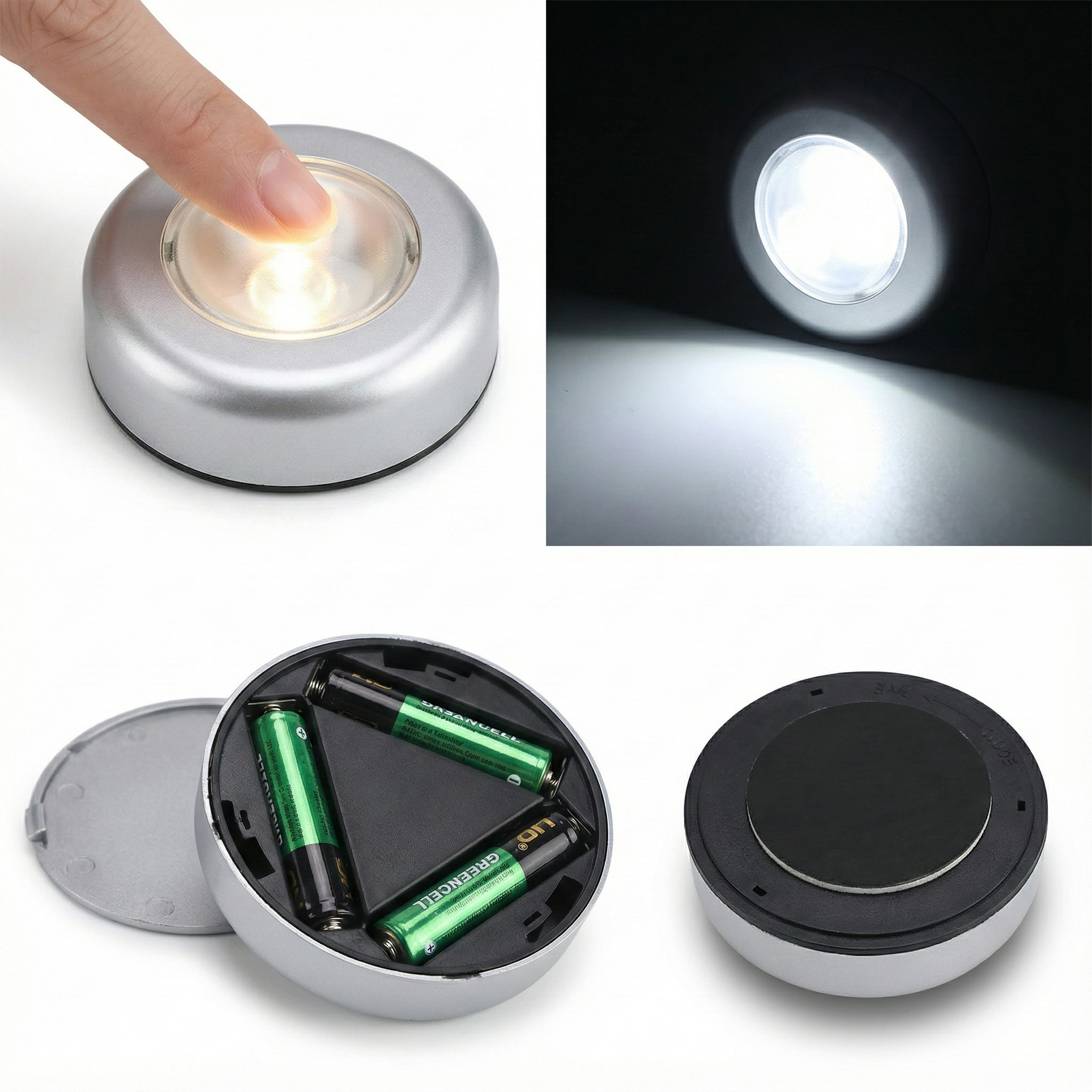 Versatile LED Tap Light – Wireless Illumination for Home & Auto- Pack of 2