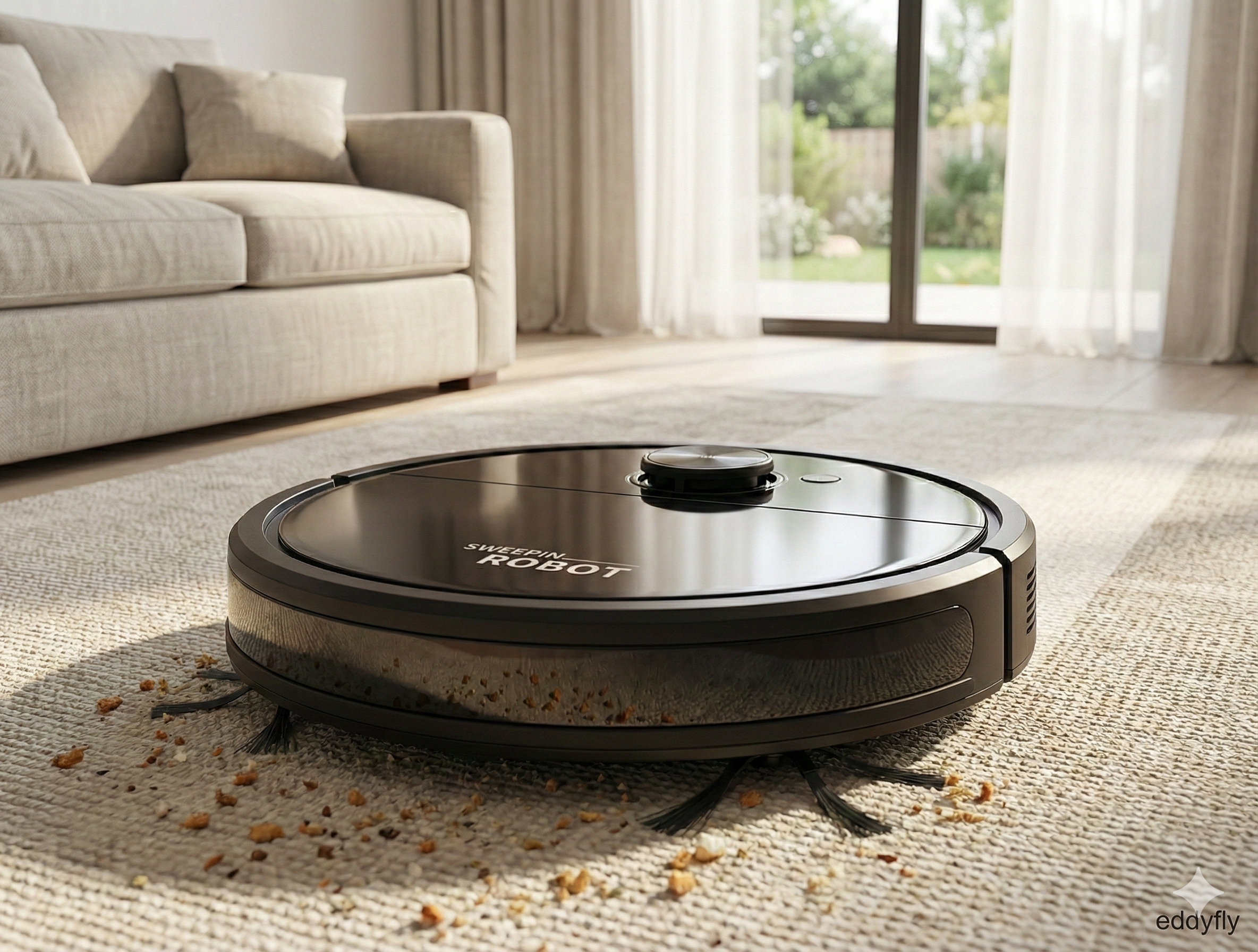 EddyFly Obsidian: The Ultra-Slim Intelligent Robot Vacuum