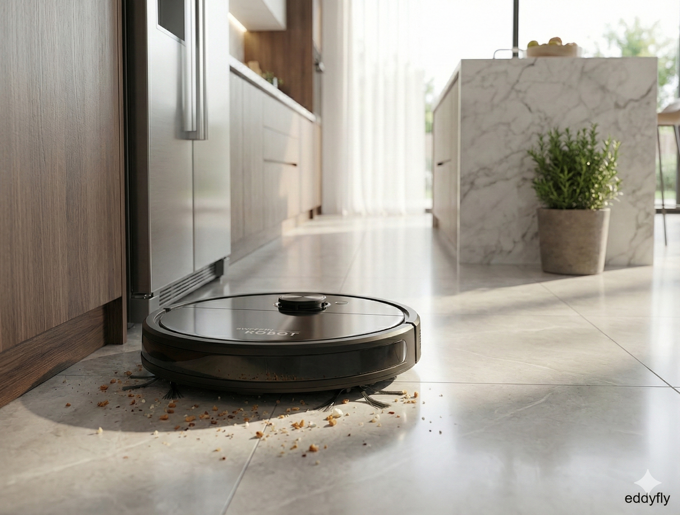 EddyFly Obsidian: The Ultra-Slim Intelligent Robot Vacuum